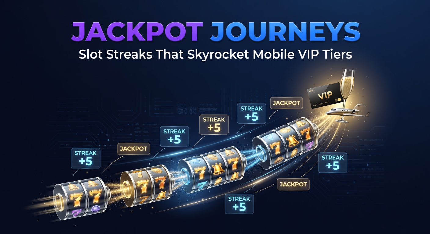 Vibrant mobile slot screen showing a jackpot streak with cascading wins and rising VIP tier indicators