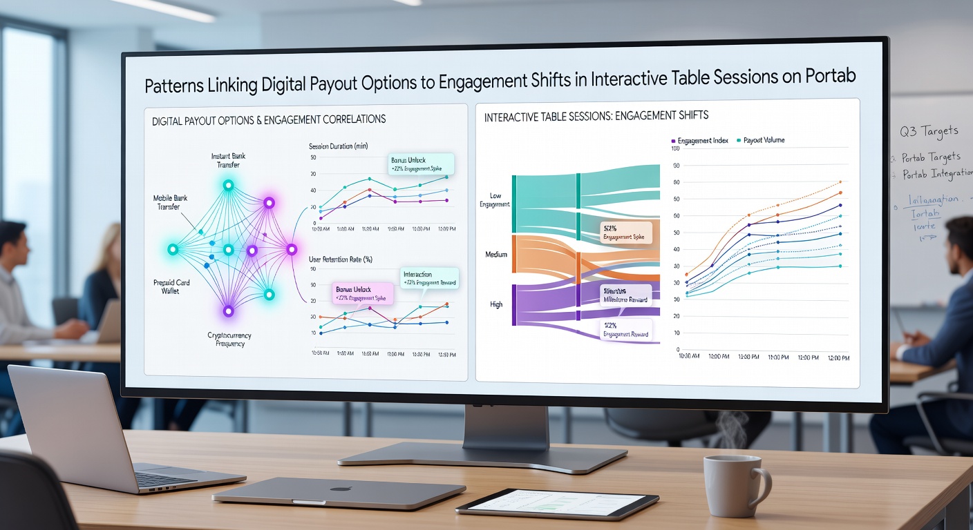 Analytics dashboard showing engagement metrics for mobile table games correlated with payout processing times