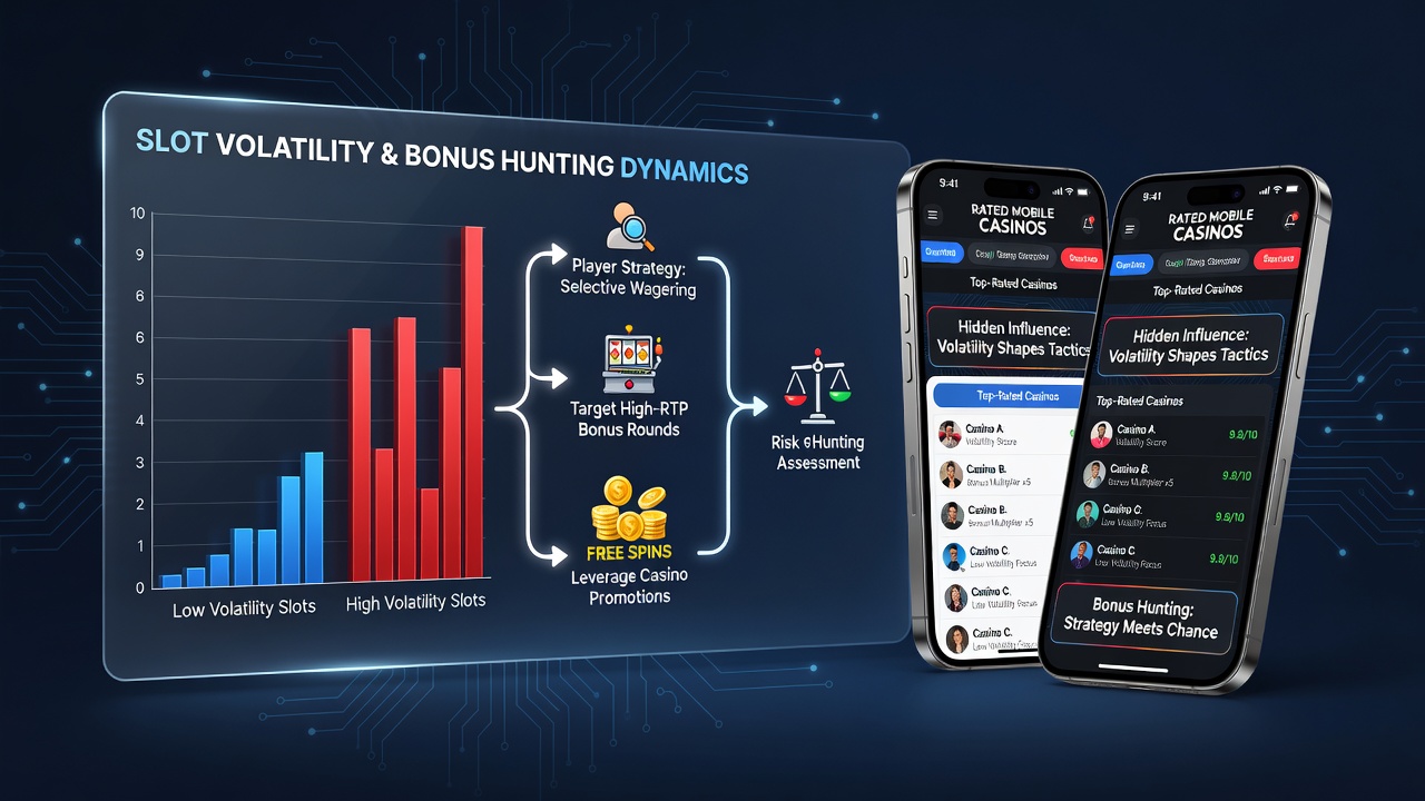 Analytics dashboard showing volatility metrics influencing bonus clearance rates on mobile casino apps