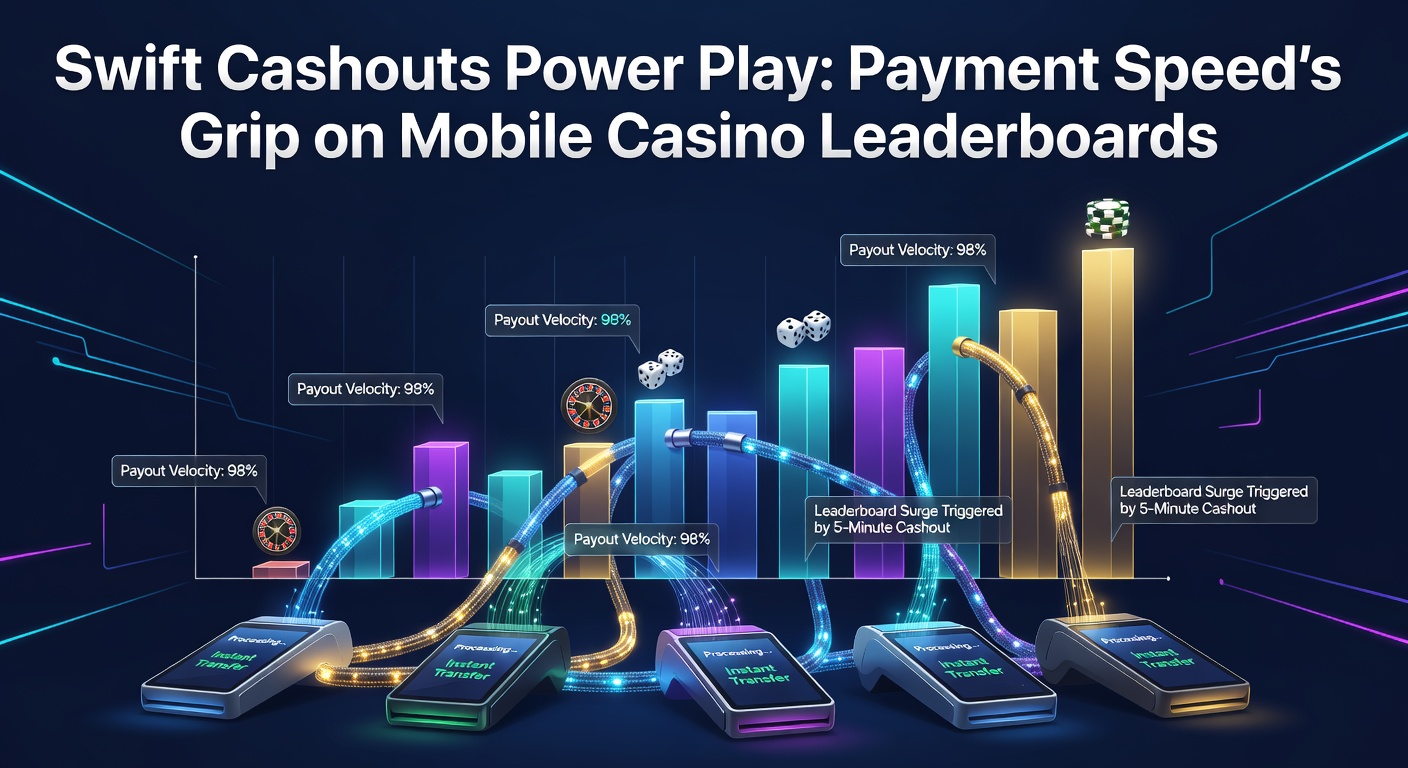 Vibrant mobile casino leaderboard showcasing top platforms with lightning-fast payout icons dominating the rankings