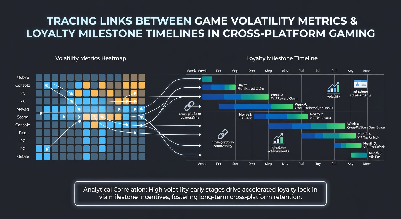 Analytics chart illustrating connections between game volatility levels and loyalty milestone completion rates on mobile versus desktop interfaces