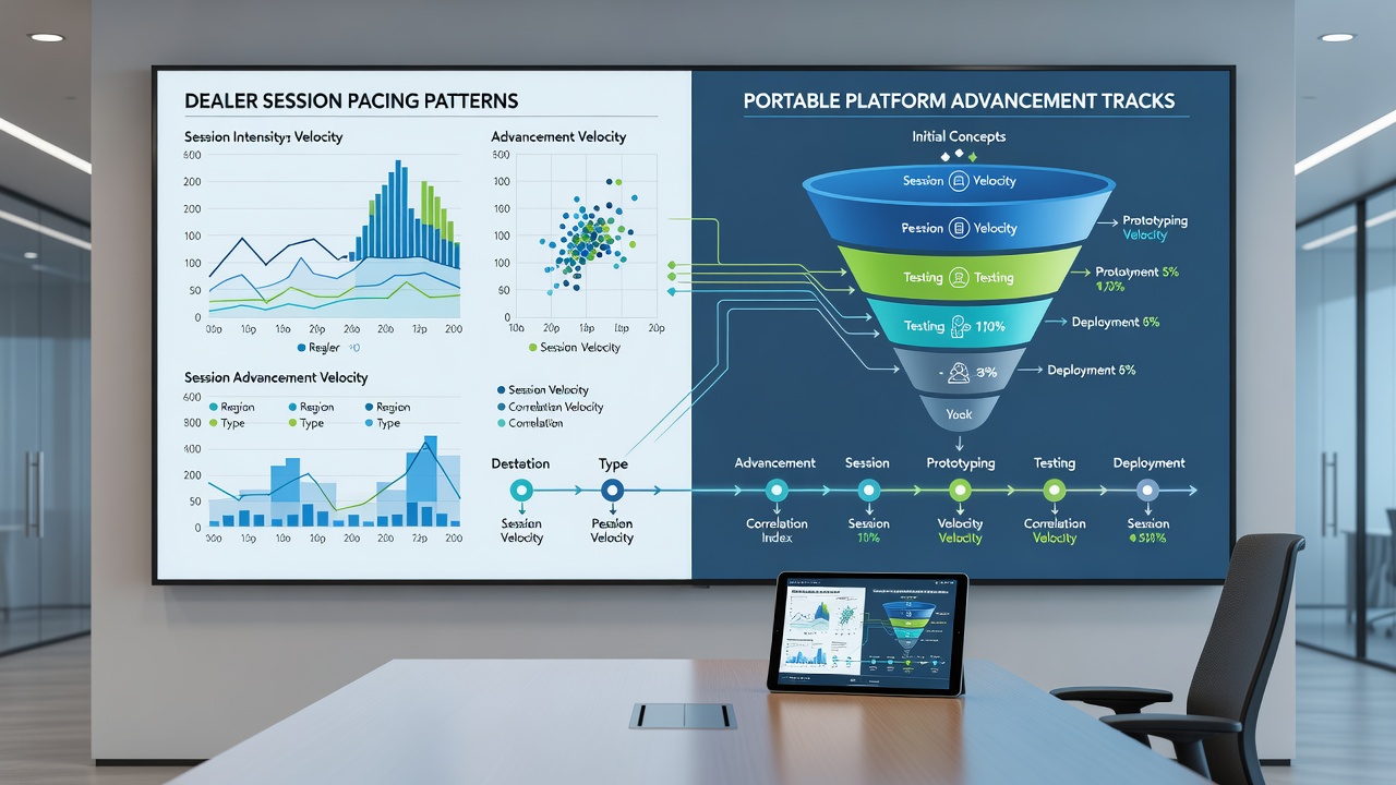 Mobile platform metrics tracking dealer pacing and user progression